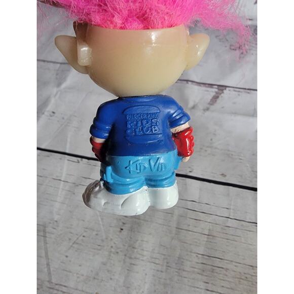 Vintage Applause Troll Baby Yellow Hair Burger King Pink Hair Troll - Picture 9 of 10